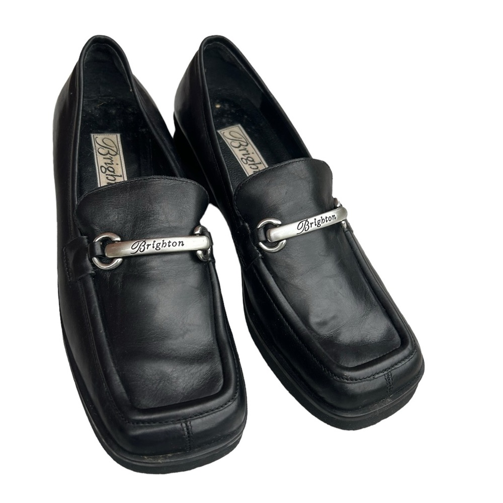 Brighton- Leather- black 6.5 M loafers